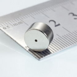 Magnete al neodimio corona circolare diam.9x diam.0.8x5 N 80 °C, VMM10-N50