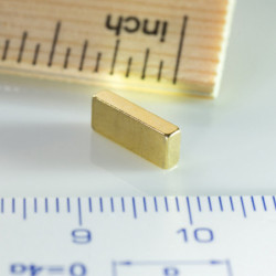 Magnete al neodimio parallelepipedo 10x4x2 Au 80 °C, VMM10-N50
