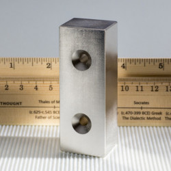 Magnete al neodimio parallelepipedo 80x30x25 N 80 °C, VMM5-N38