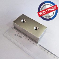 Magnete al neodimio parallelepipedo 100x50x30 N 80 °C, VMM10