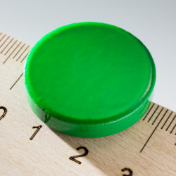Magnete colorato rotondo diam.26x5 verde