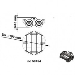 Magnete per tramogge di presse ad iniezione (resistenza termica fino a 120 °C) diam. 100 mm
