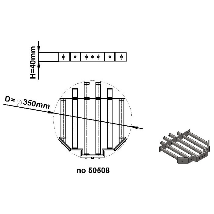 Magnete per tramogge di presse ad iniezione (resistenza termica fino a 120 °C) diam. 350 mm