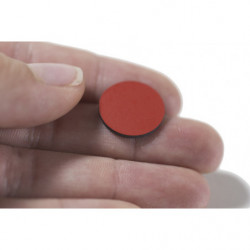 Ritaglio di pellicola magnetica diam. 15 mm rosso