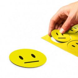 Smiley magnetico diam. 60 mm, 6 pz/A5 – giallo