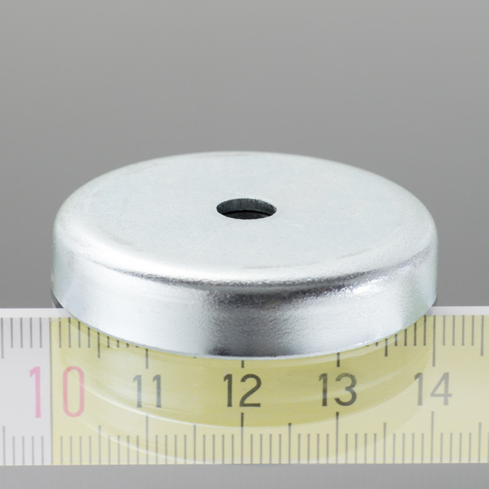 Lente magnetica diam. 40, altezza 8 mm, foro interno per vite diam. 5.5 mm