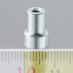 Lente magnetica con gambo diam. 8 x altezza 4.5 mm con filettatura interna M3, lunghezza filettatura 7 mm