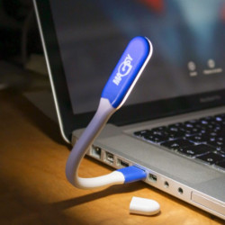 Luce LED pieghevole blu scura per computer portatili con connettore per USB