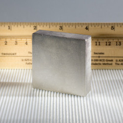 Magnete al neodimio parallelepipedo 50x50x15 N 80 °C, VMM4-N35