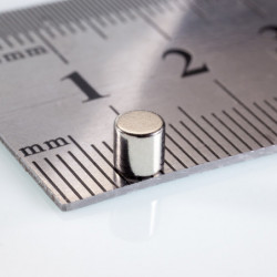 Magnete al neodimio cilindro diam.4x4&nbsp_N 80 °C, VMM5-N38