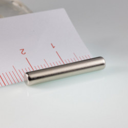 Magnete al neodimio cilindro diam.4x25 N 80 °C, VMM7-N42