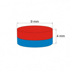 Magnete al neodimio cilindro diam.9x4&nbsp_N 80 °C, VMM7-N42